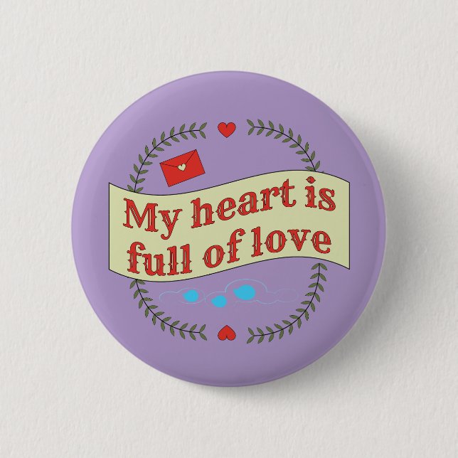 Heartwarming Message Design 6 Cm Round Badge (Front)