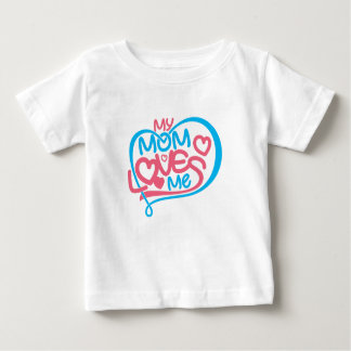 Heartwarming "My Mum Loves Me" Special Bond Design Baby T-Shirt