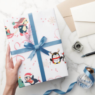 Heartwarming Penguin Christmas Wrapping Paper