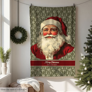 Heartwarming Retro Santa Blanket for Christmas Joy