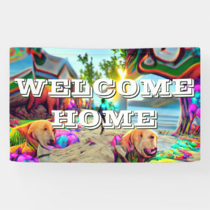 Heartwarming Welcome Home Labrador Retriever  Banner
