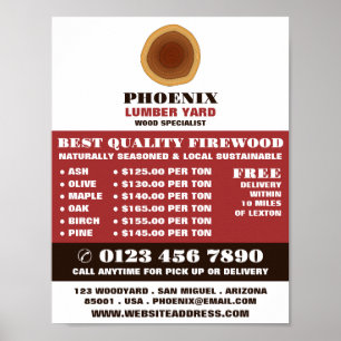 Heartwood Logo, Lumber/Timber/Wood Yard Advert Poster