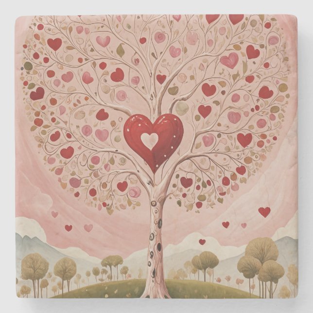 Heartwood Stone Coaster (Front)