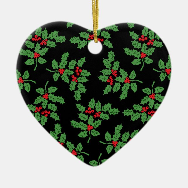 Hearty Christmas Greeting! Ceramic Ornament (Front)