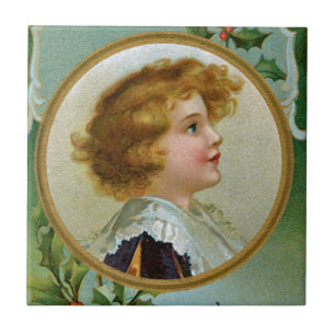 Hearty Christmas Wishes Ceramic Tile