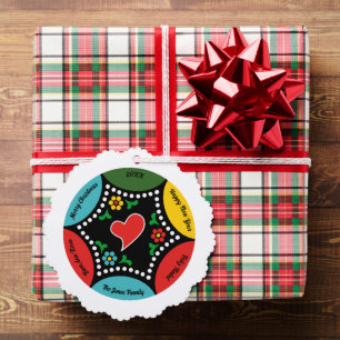 Hearty Portuguese Christmas bauble Tree Decoration Card