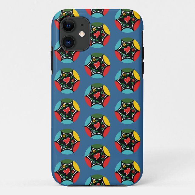Hearty Portuguese Christmas baunle pattern Case-Mate iPhone Case (Back)