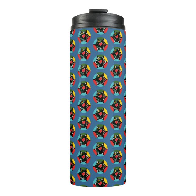Hearty Portuguese Christmas baunle pattern Thermal Tumbler (Front)