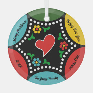 Hearty Portuguese Christmas Party and Gifts Glass Tree Decoration