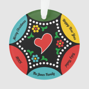 Hearty Portuguese Christmas Party and Gifts Ornament