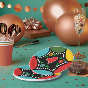 Hearty Portuguese Christmas Party and Gifts Paper Plate