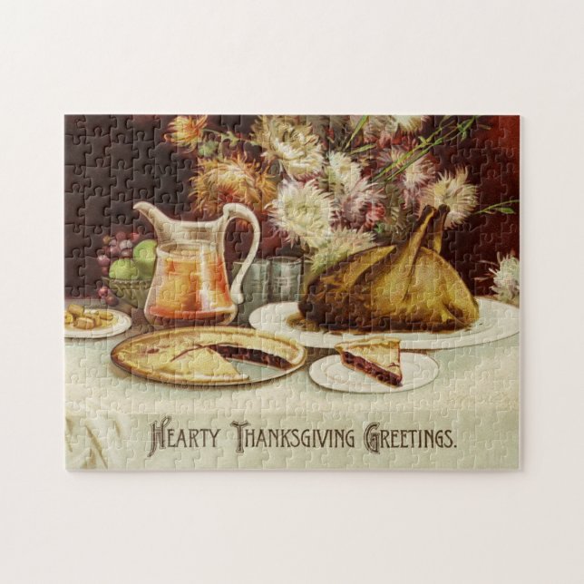 Hearty Thanksgiving Dinner Jigsaw Puzzle (Horizontal)