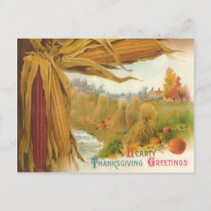 Hearty Thanksgiving Greetings Postcard