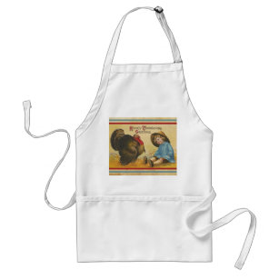 Hearty Thanksgiving Greetings Standard Apron