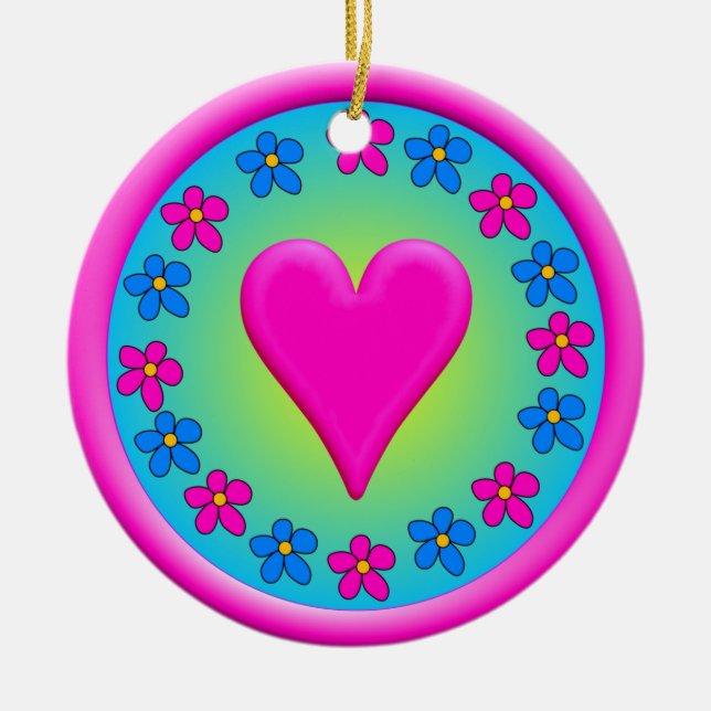 Heartyfact Ceramic Ornament (Front)