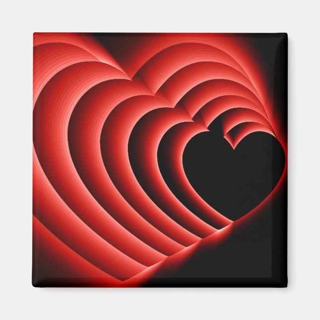 HeartZoomRed Magnet (Front)