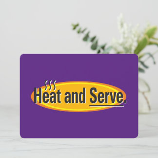 Heat and Serve Black Text Gfx Thank You Card