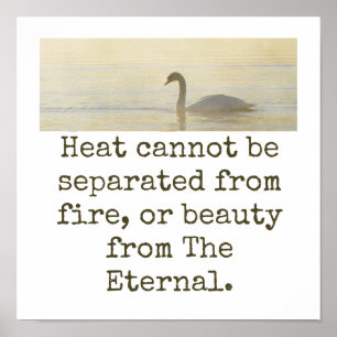 Heat Cannot Be Separated - Beauty Quote  Poster