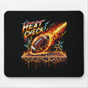 Heat Check Flaming Footll Drip Graphic For Men Boy Mouse Pad