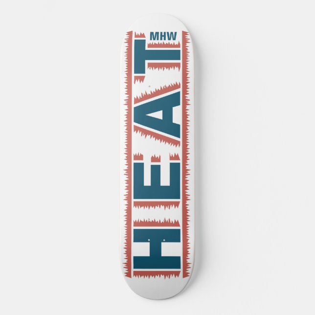HEAT custom monogram skateboard (Front)