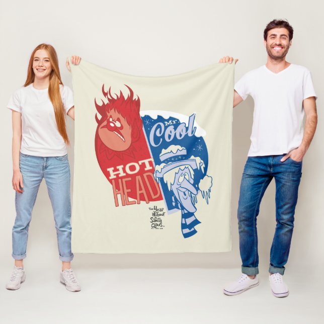 Heat Miser Hot Head & Snow Miser Mr. Cool Fleece Blanket (In Situ)