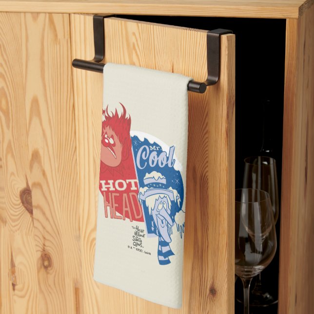 Heat Miser Hot Head & Snow Miser Mr. Cool Tea Towel (Thirds Fold)