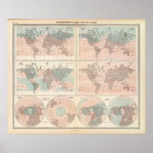 Heat over globe poster