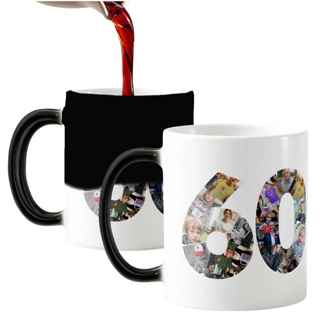Heat-Reactive 60th birthday photo memory Magic Mug (Creator Uploaded)