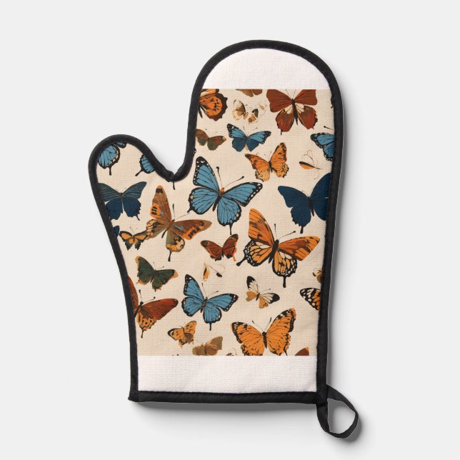 Heat-Resistant Oven Mitts and Pot Holders Set (Front)