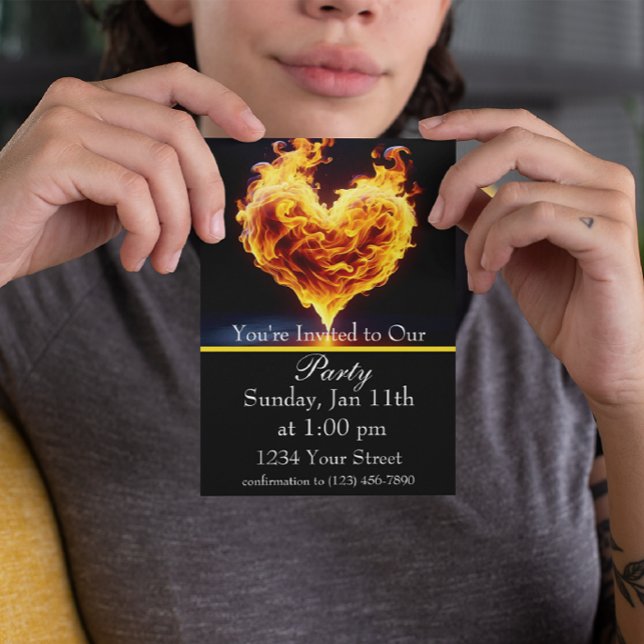 Heat Up Your Night: Sizzling Fire Party! Invitation (Creator Uploaded)