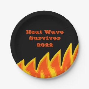 Heat Wave Survivor 2022 Paper Plate
