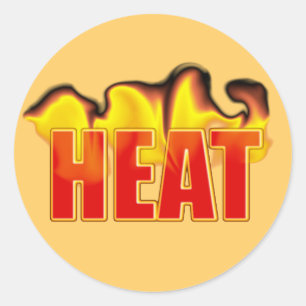 Heat With Burning Flames Name Gift Tag Bookplate