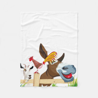 Heat with these three animals fleece blanket
