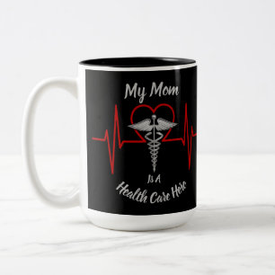 Heath Care Hero Mum Two-Tone Coffee Mug