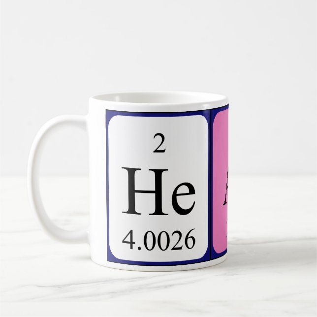 Heath periodic table name mug (Left)