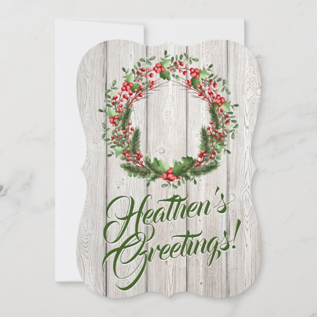 Heathen's Greetings! Atheist Holiday Card (Front)