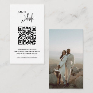 Heather Elegant Minimal Modern Wedding Enclosure Card