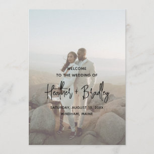 Heather Elegant Minimal Modern Wedding Program