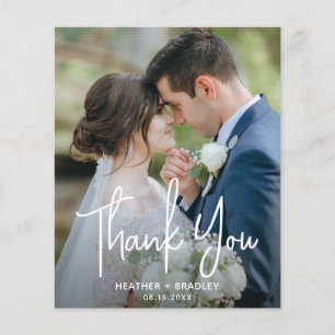 Heather Elegant Modern Budget Wedding Thank You