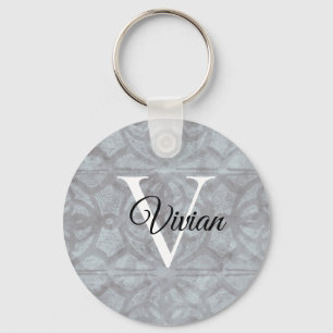 Heather Grey Watercolor Key Ring