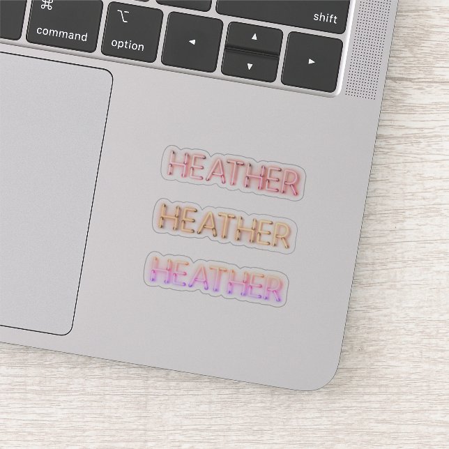 Heather in glowing neon lights x3 (Detail)