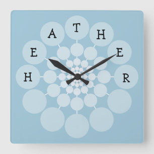 HEATHER Modern Fun Name Clock