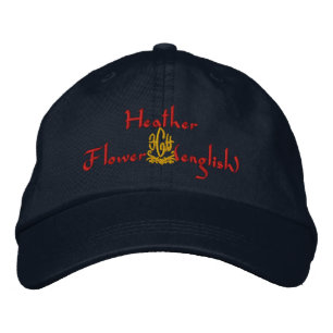 Heather Name With English Meaning Navy Embroidered Hat