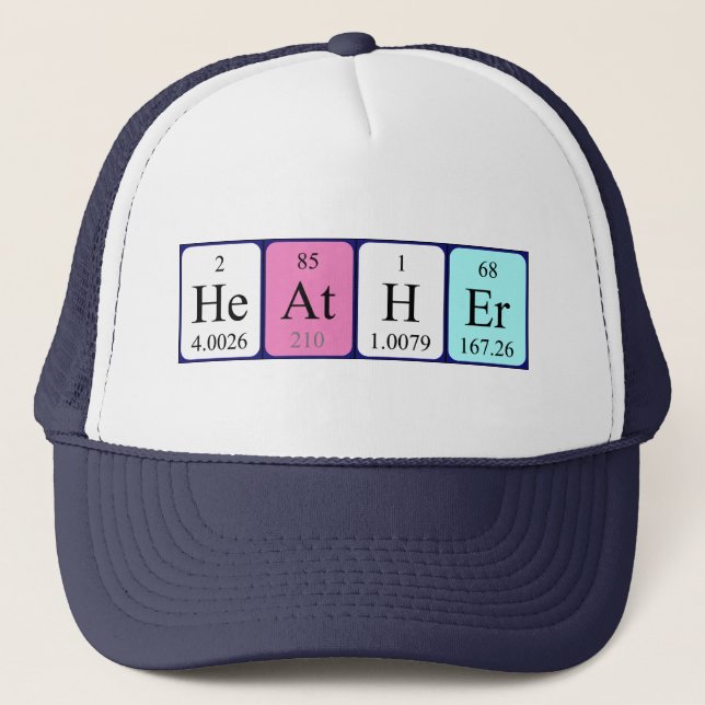 Heather periodic table name hat (Front)