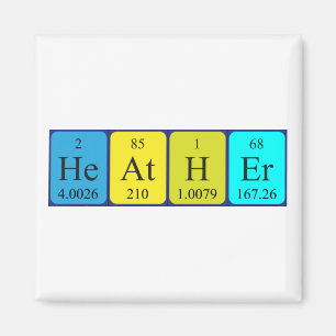 Heather periodic table name magnet