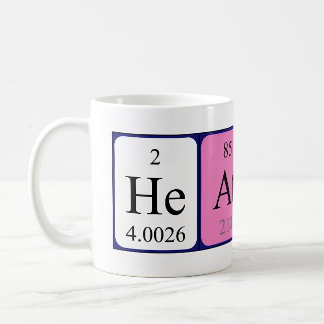 Heather periodic table name mug (Left)
