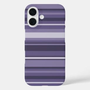Heather purple stripes iPhone 16 case