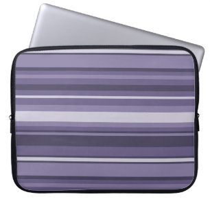 Heather purple stripes laptop sleeve