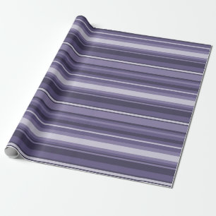 Heather purple stripes wrapping paper