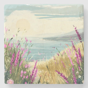 Heather’s Embrace by the Sea Stone Coaster